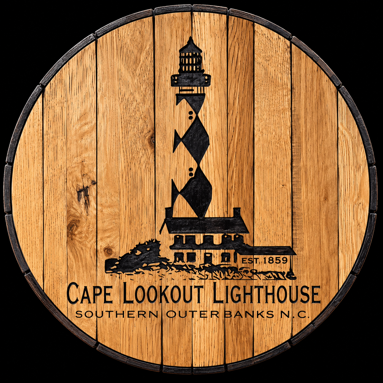 Cape Lookout custom CNC carving by Singed Impressions